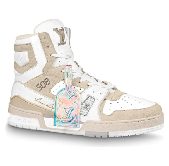 Louis Vuitton Trainer Sneaker White Iridescent