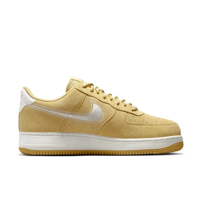 Nike Air Force 1 Low ’07 LV8 “Buff Gold Sail Embroidered Swoosh” (HJ4465-700)