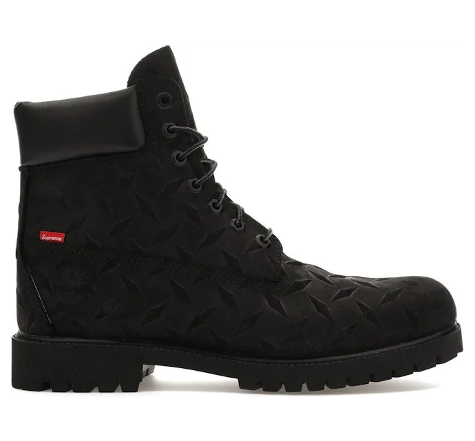 Timberland 6″ Premium Waterproof Boot Supreme Diamond Plate Black (TB0A6DE1001)