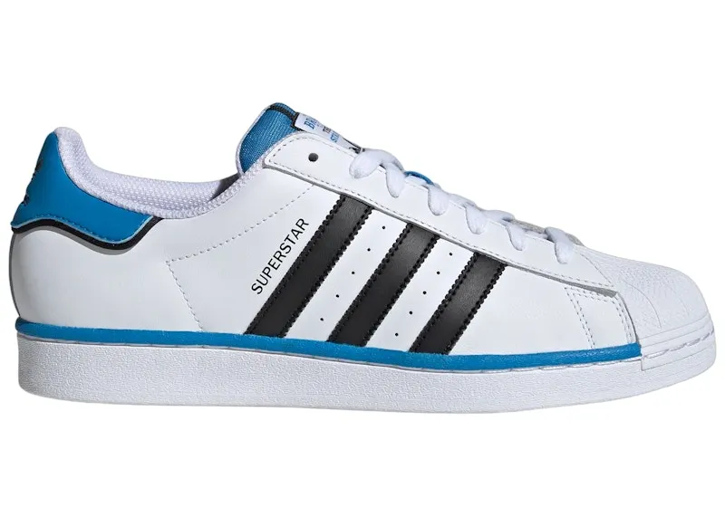 adidas Superstar Cloud White Core Black Bright Blue (IF3640)