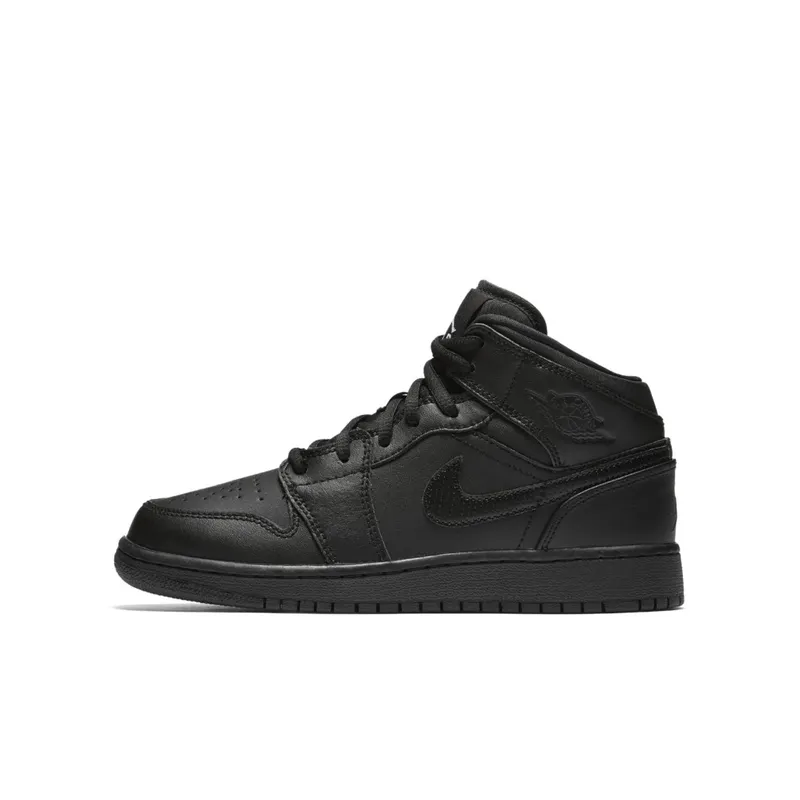 Jordan  1 Retro Mid Black 2016 (GS)  (554725-044)