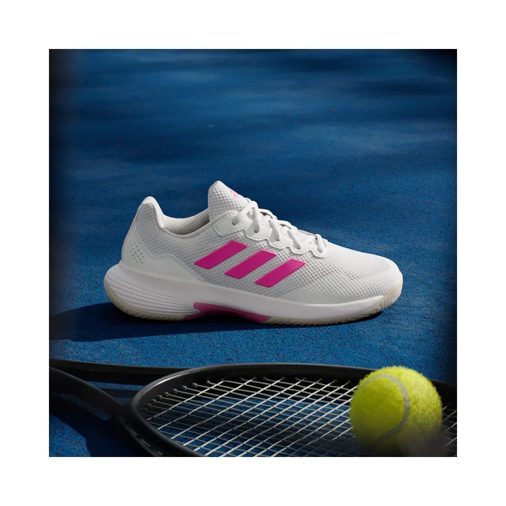 Adidas Gamecourt 2.0 Tennis Shoes Core White / Lucid Pink / Core Black (JP7723)