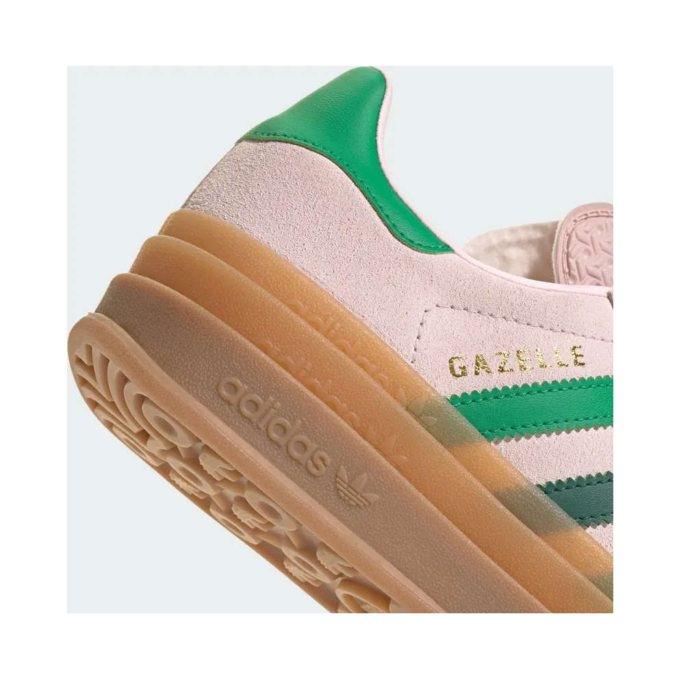 adidas Gazelle Bold Almost Pink Court Green Gold Metallic (JR5952)