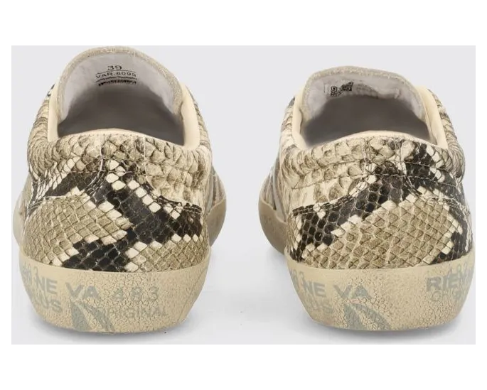 Premiata David Python-Print Leather Sneakers with Contrast Logo Multicolor (DAVIDD8099) (2)
