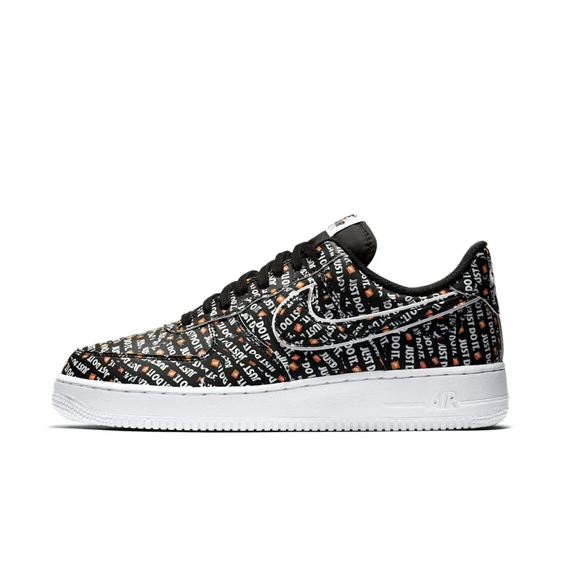 Nike Air Force 1 Low Just Do It Pack Black Black/Black-White-Total Orange (AO6296-001)