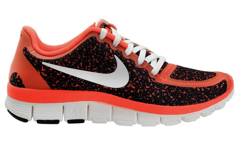 Nike Free 5.0 V4 Total Crimson Black (W) (511281-800)