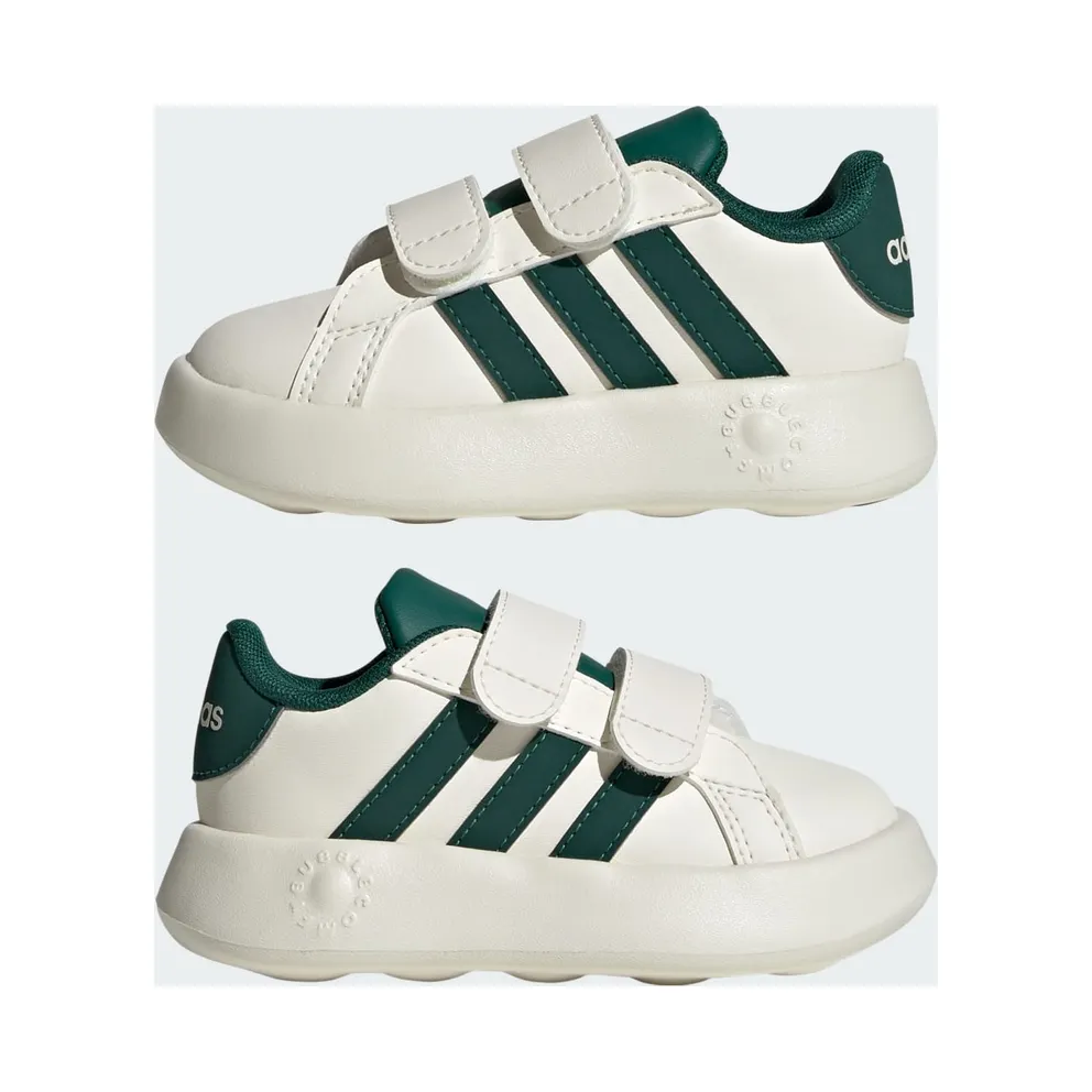 Adidas Grand Court 2.0 Kids Off White / Collegiate Green / Core Black (JQ7996)