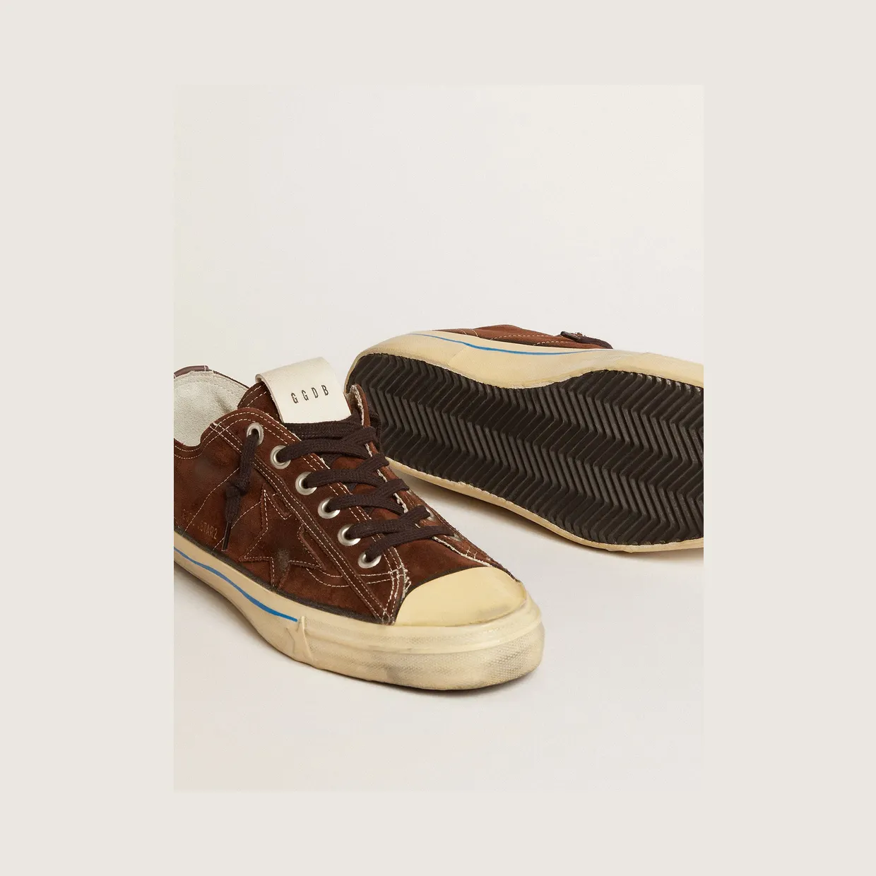 Golden Goose V-Star Ltd Sneakers In Dark Brown Suede With Tone-On-Tone Star (GMF00129.F003092.55480) (3)