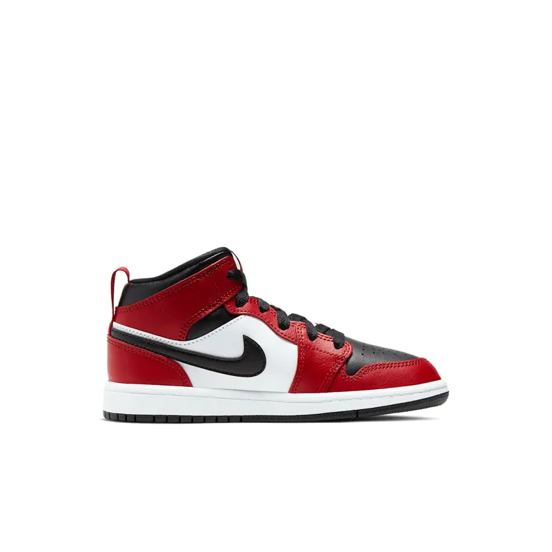 Jordan 1 Mid Chicago Toe (PS) Black/Gym Red-Black (640734-069)