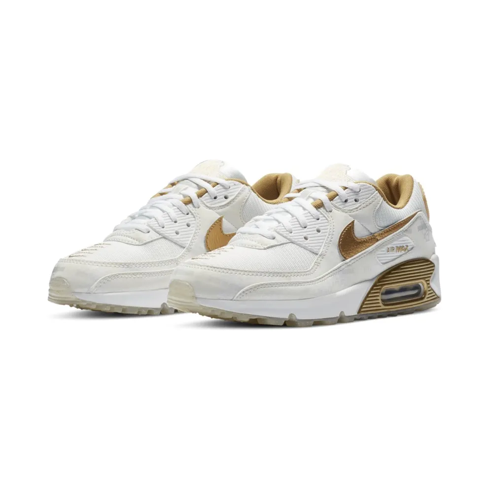 Nike Air Max 90 Worldwide White Gold (W) White/Metallic Gold (DA1342-170)