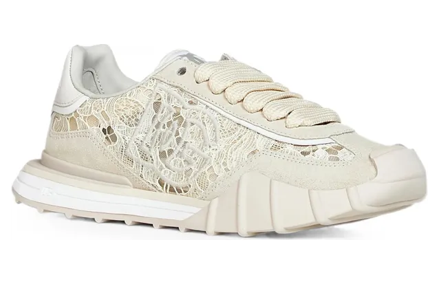 Dolce & Gabbana Lace-panelled Suede “Neutrals” (CK2487 A3S64 8Z180) (3)