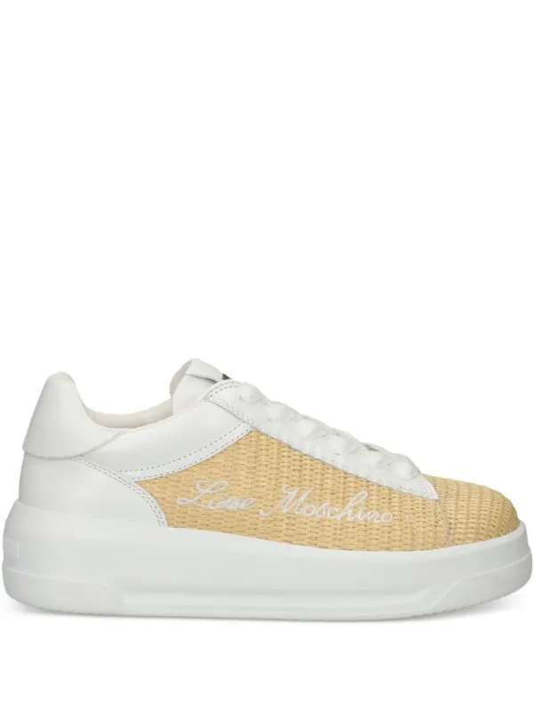 Love Moschino Sneakers mit Logo-Stickerei – Nude (JA15495G0M)