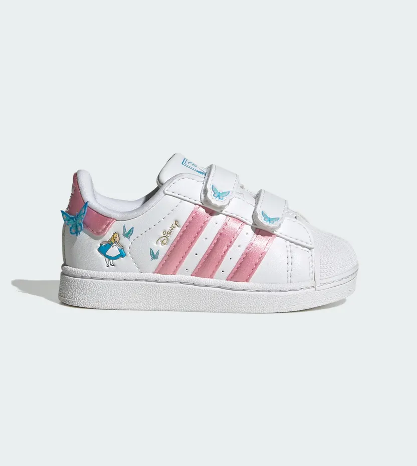 Adidas ADIDAS DISNEY SUPERSTAR II COMFORT CLOSURE SCHOENEN Cloud White / Light Pink / Lucid Aquamarine (IH1743)