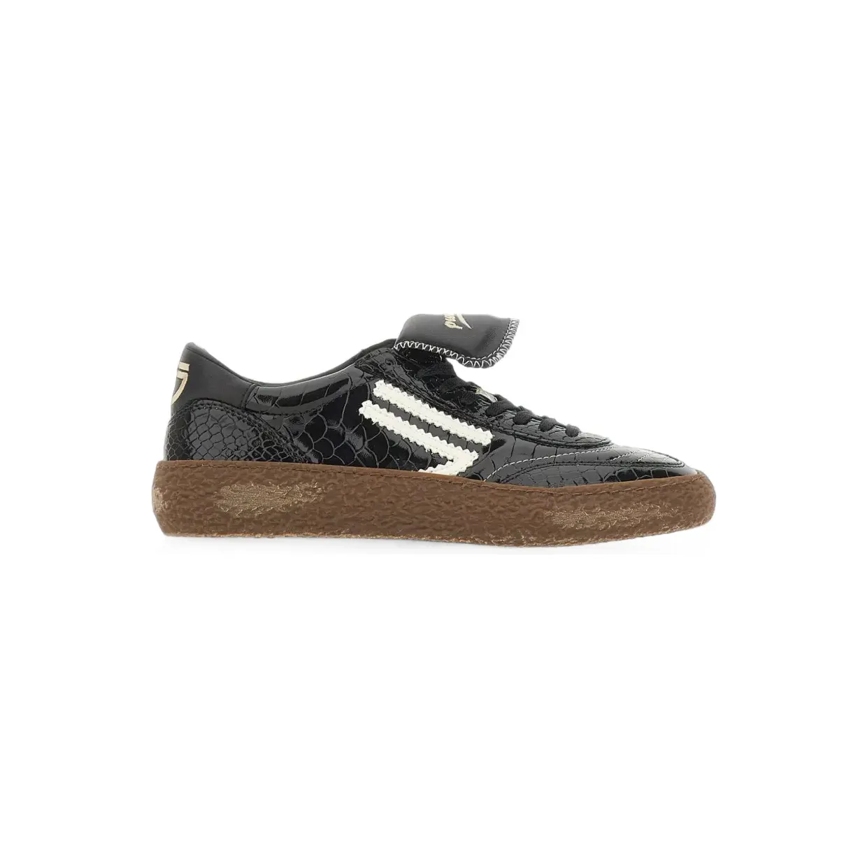 Puraai Polly Tab crocodile-effect Polly Tab “Black” (PU405T008VIPER)