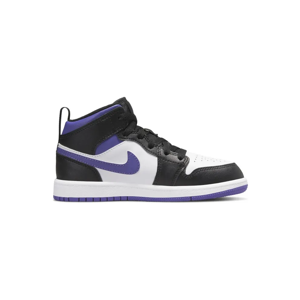 Air Jordan 1 Mid Black Dark Iris (PS) (640734-095)