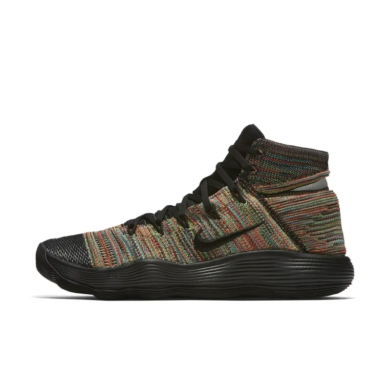 Nike React Hyperdunk 2017 Flyknit Multi-Color Black/Black-White-Total Crimson (917726-006)