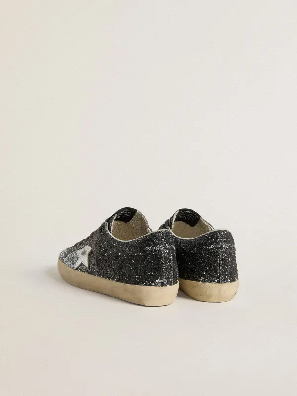 Golden Goose Super Star With Glitter Upper And Silver Metallic Leather Star (GWF00101.F007470.60246) (4)