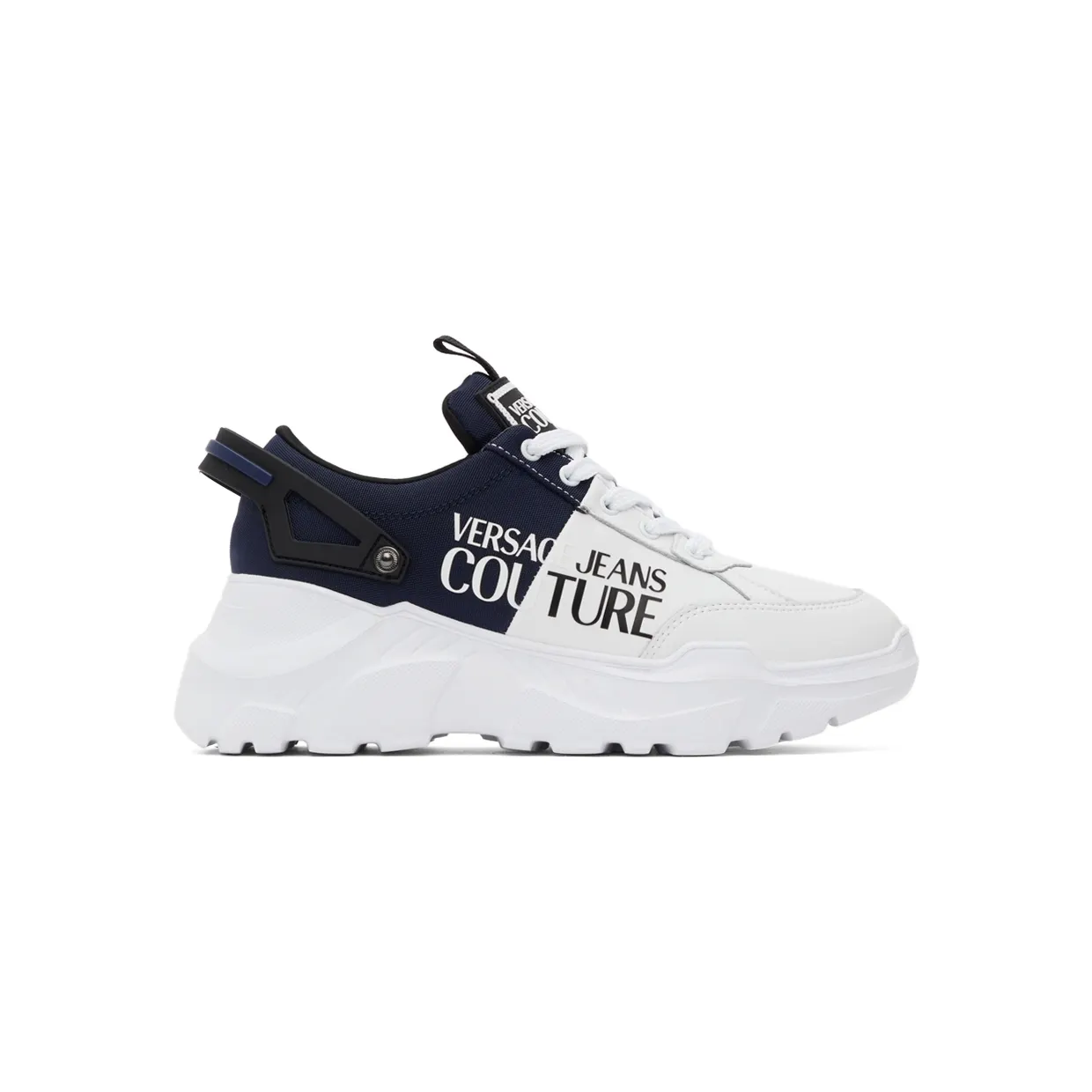 Versace Jeans Couture White & Navy Speedtrack Sneakers (E71YA3SC2 EZS052)