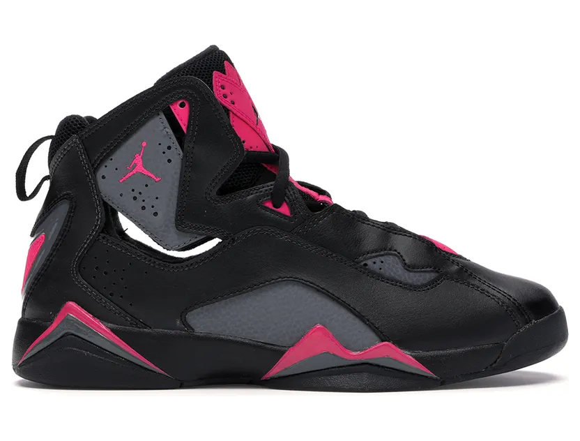 Jordan True Flight Black Dark Grey Deadly Pink (GS)
