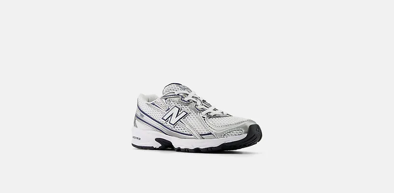 New Balance 740 Bungee Lace White Metallic Silver Navy (PZ740WN)