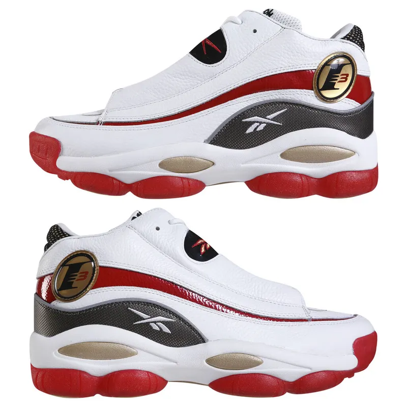 Reebok Answer DMX White Red (2018) White/Excellent Red-Brass (Other Brands Reebok)