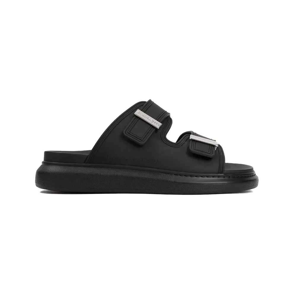 Alexander McQueen Hybrid Double Buckle Sandal Black (663563 W4Q51 1081)