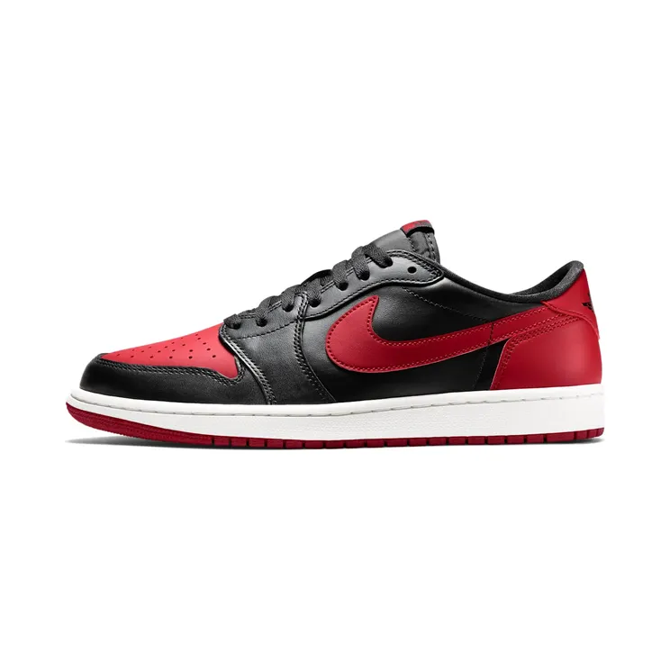 Air Jordan 1 Retro Low OG Bred “Black / Sail / Varsity Red” (705329-001)