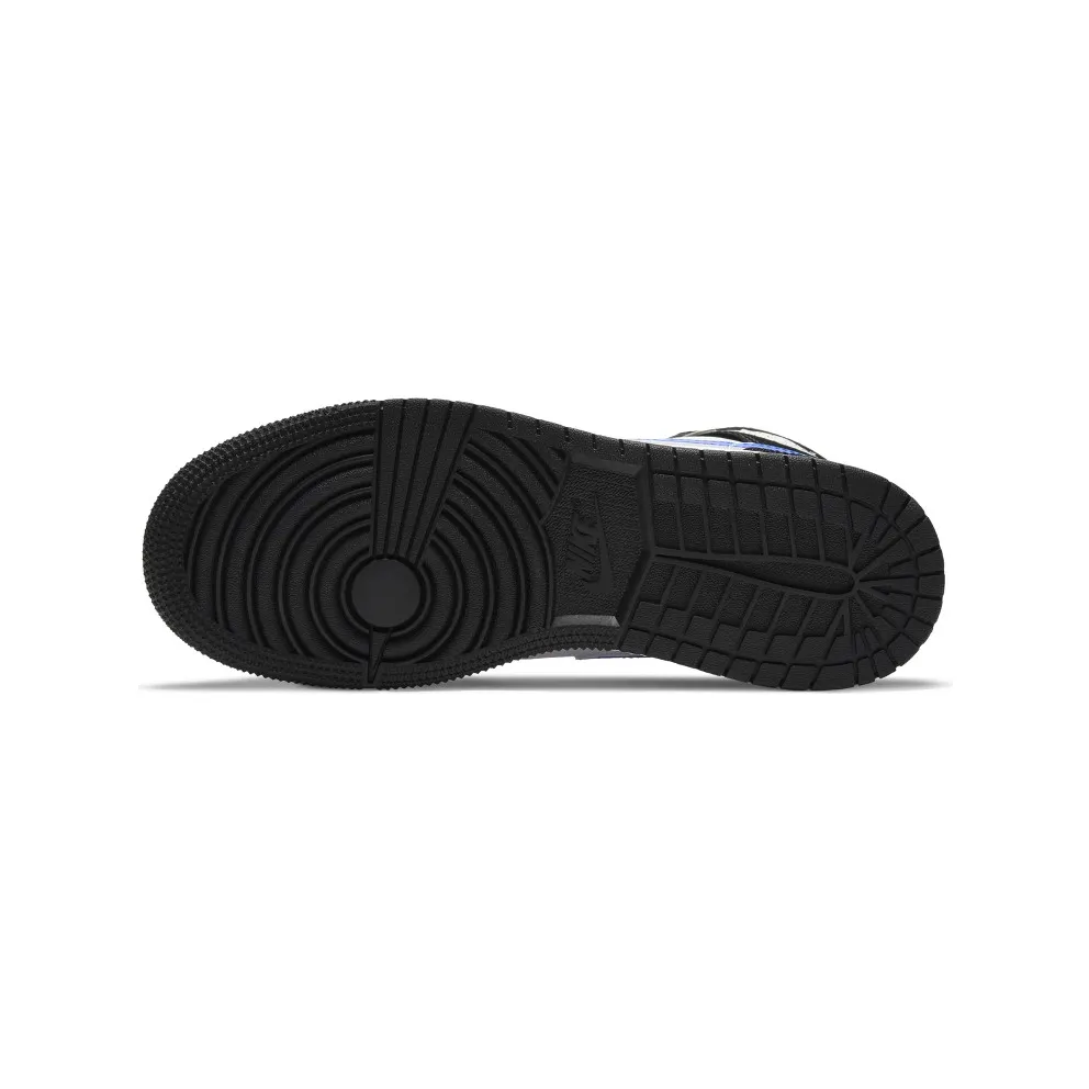 Jordan 1 Mid Black Racer Blue White (GS) Black/Racer Blue-White (554725-084)