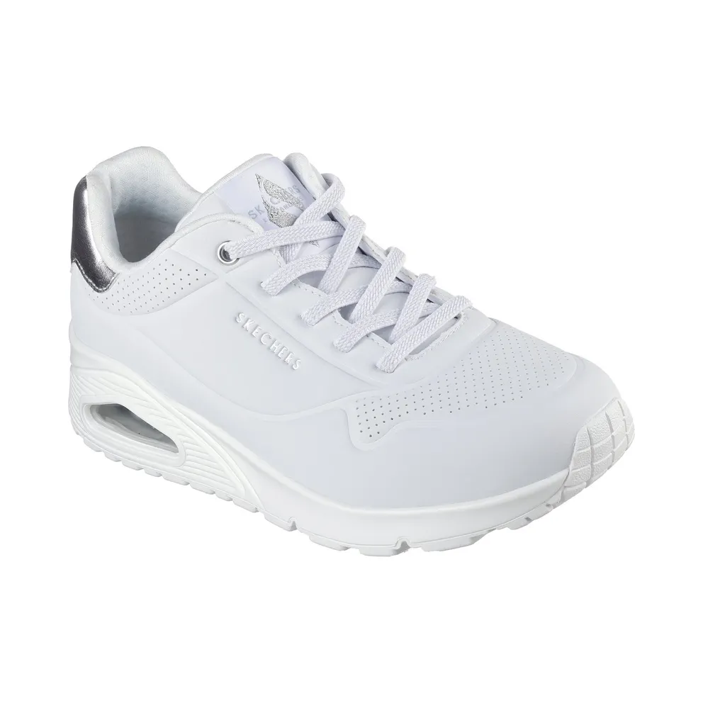 Skechers UNO – Shimmer Away Sneaker White/Silver