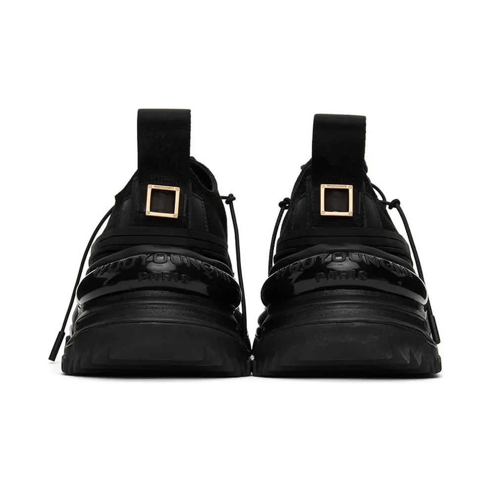 Wooyoungmi Black Double Lace Low-Top (W221SU02)