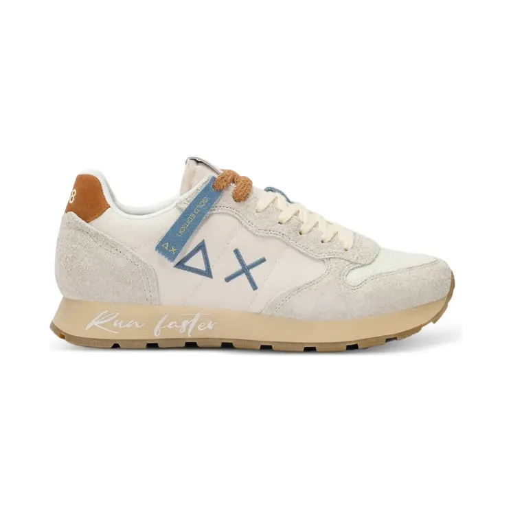 Sun68 Tom sneakers met suède afwerking en vlakken – Beige (Z3610431)
