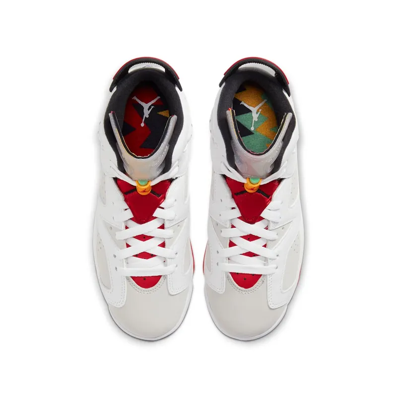 Jordan 6 Retro Hare (GS) Neutral Grey/White-True Red-Black (384665-062)