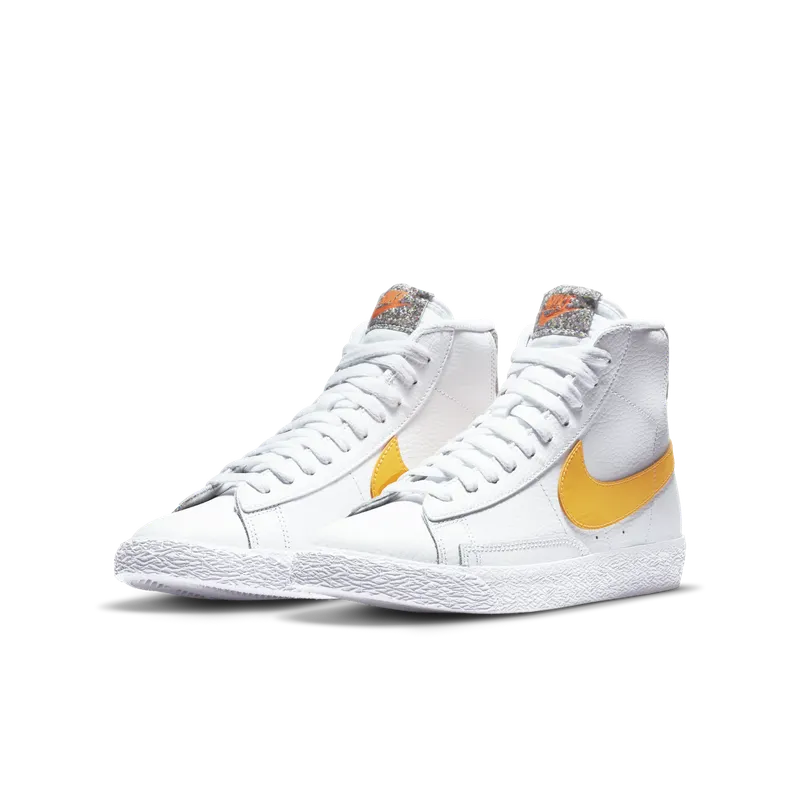 Nike Blazer Mid Grind White University Gold (GS) White/Total Orange-Laser Orange (DB2606-100)