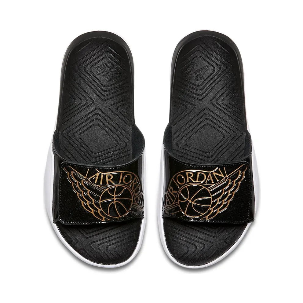 Jordan Hydro 7 Black Metallic Gold White (GS)