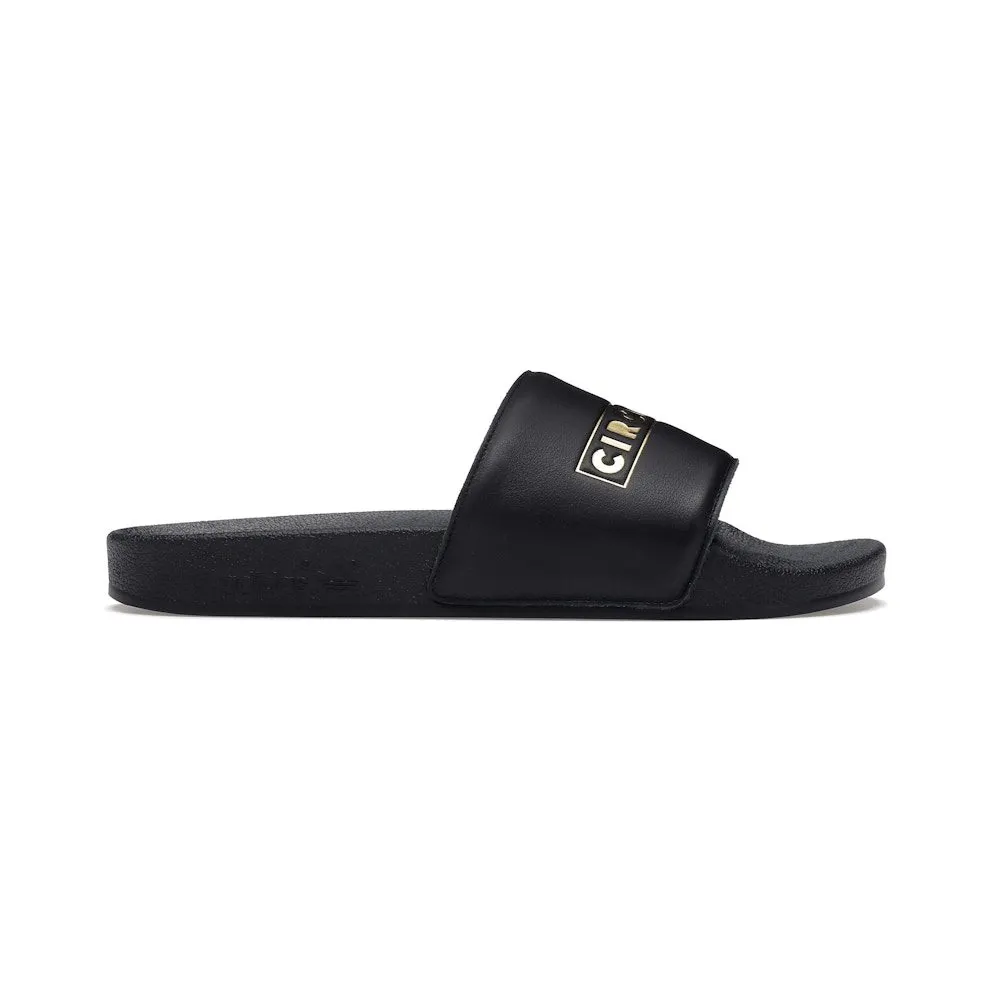 Adidas Circoloco Adilette Slides Core Black / Core Black / Gold Metallic (HQ3617)
