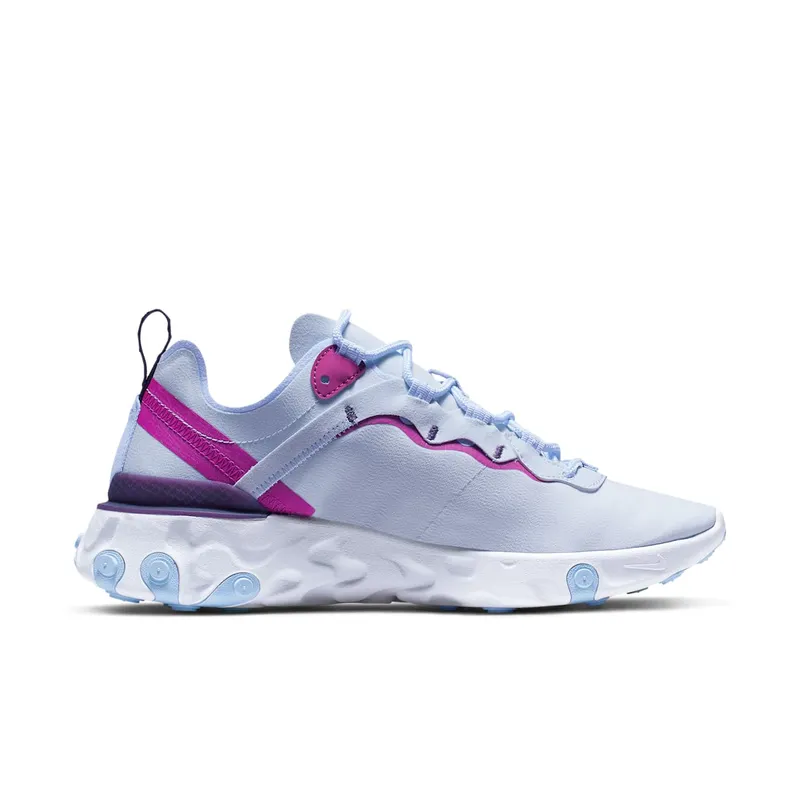 Nike React Element 55 Football Grey Psychic Blue (W) Football Grey/Hyper Violet/Grand Purple (BQ2728-008)