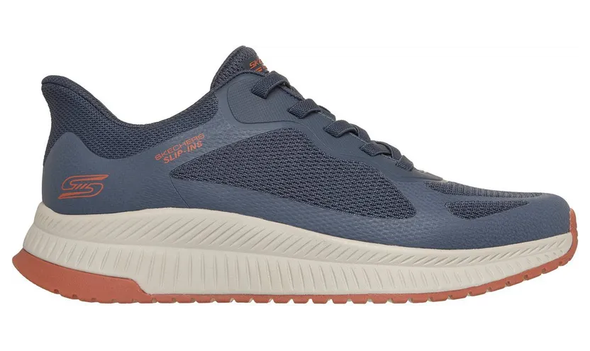Skechers Slip-ins: BOBS Sport Squad Chaos 4 Sneaker Marine/Oranje