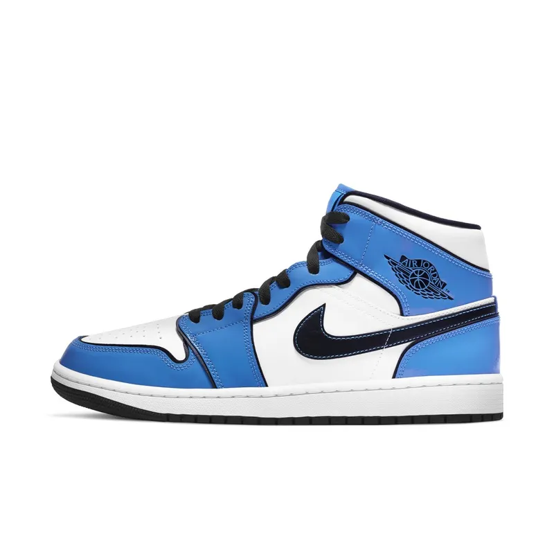 Jordan 1 Mid Signal Blue White/Signal Blue-Black (DD6834-402)