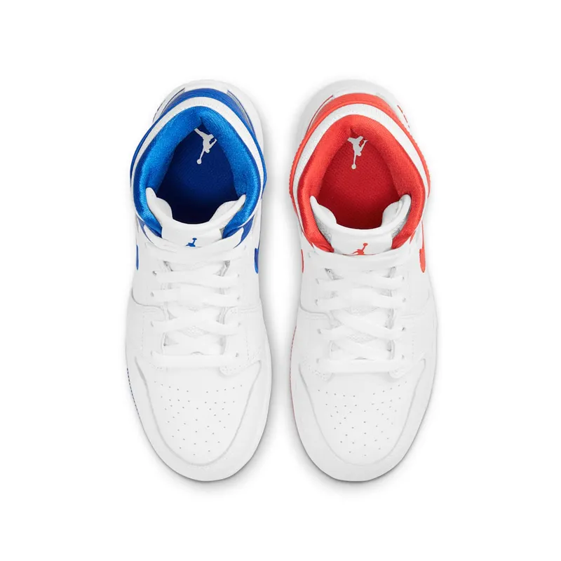 Jordan 1 Mid 85 (GS) White/Red/Blue (DH0200-100)