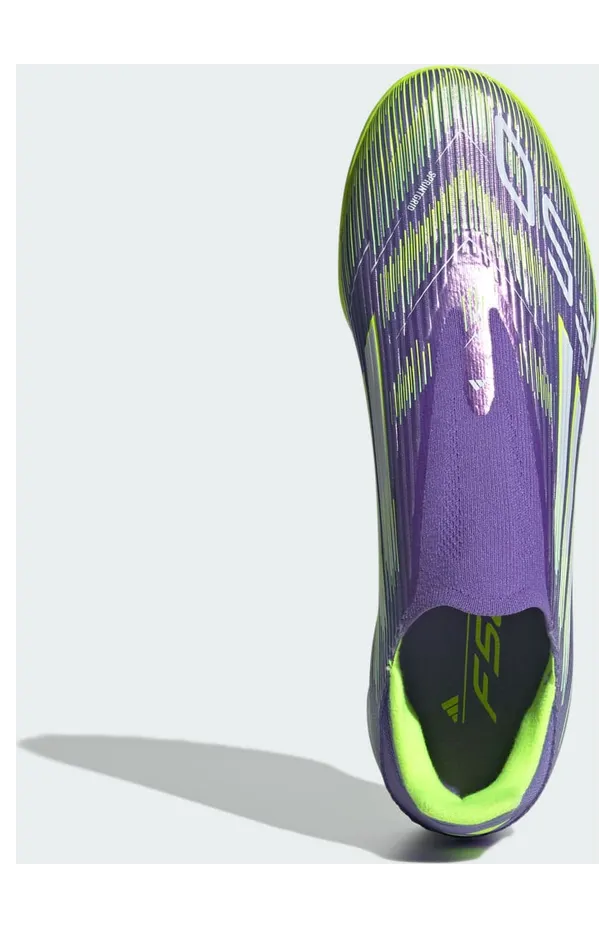 adidas F50 League Laceless TF Purple Rush Cloud White Lucid Lemon (JH7727)