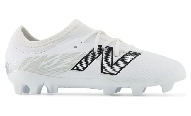 New Balance Furon V8 Team Junior FG White Metallic Silver Black (PS/GS) (SJF3FWG8)
