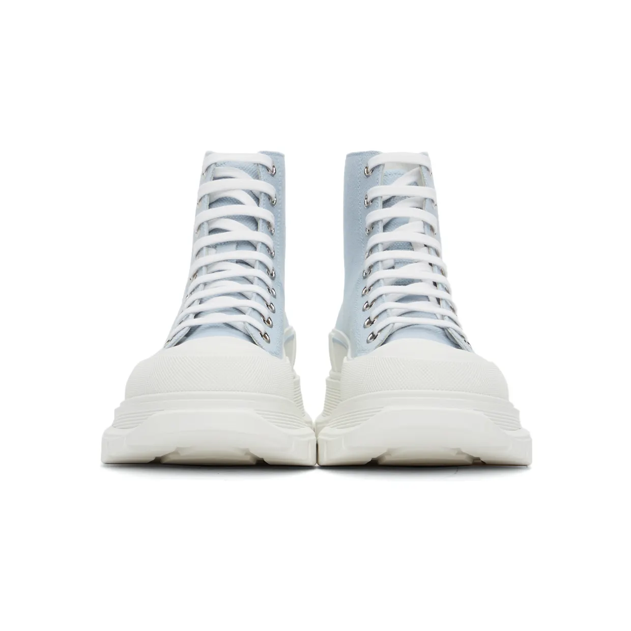 Alexander McQueen Blue & White Tread Slick High Sneakers (604254W4SX14530) (2)