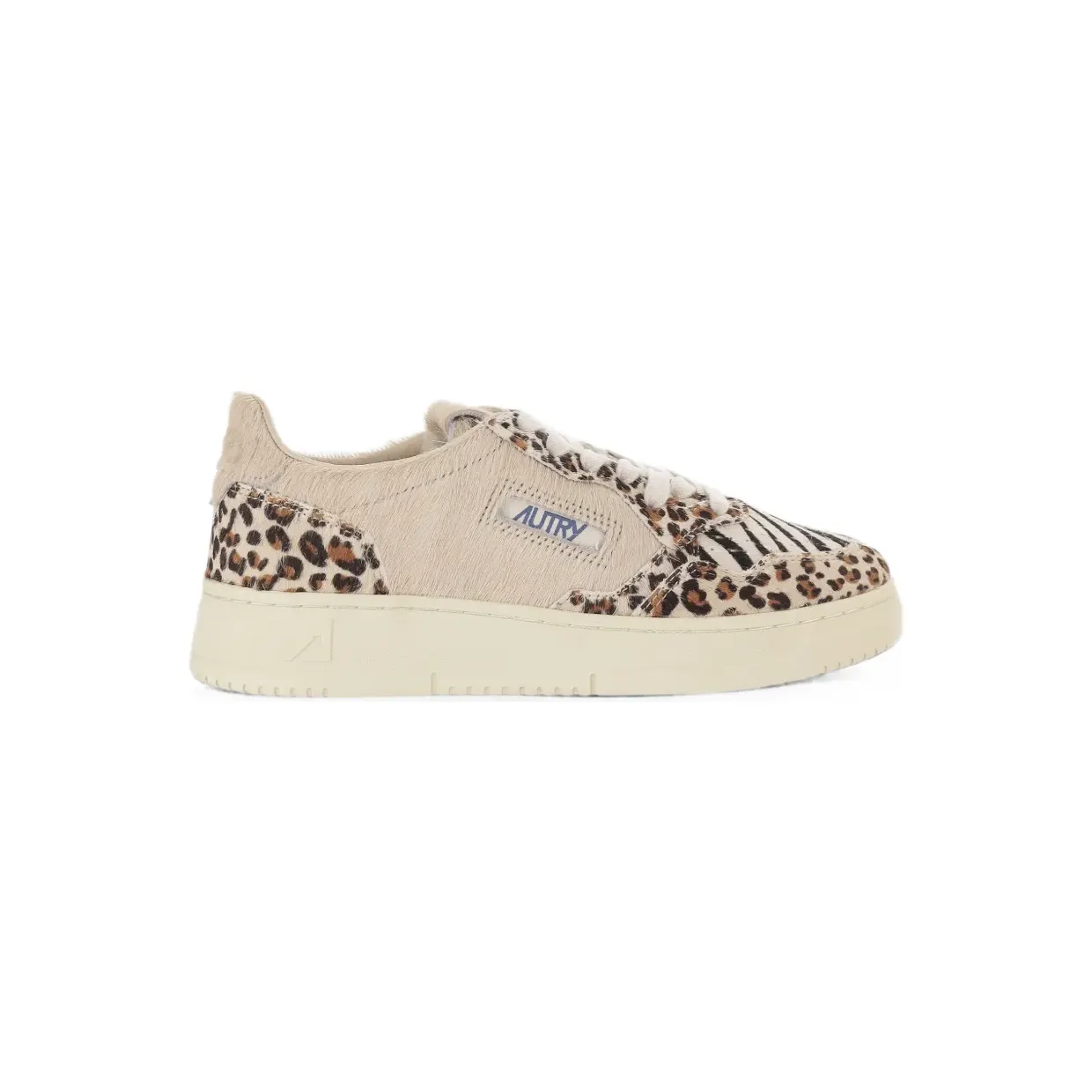 Autry Medalist Low sneakers met luipaardprint – Beige (AULWJA02)