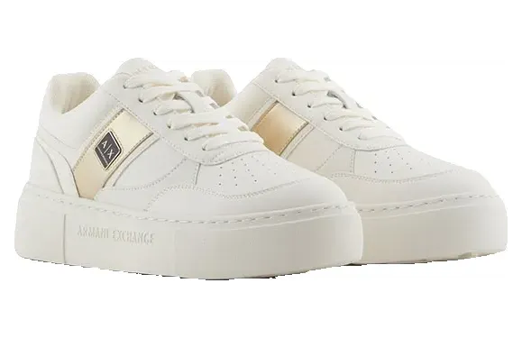 Armani Exchange Armani sneaker Off White+Pale Gold (XDX176XV917T77940)