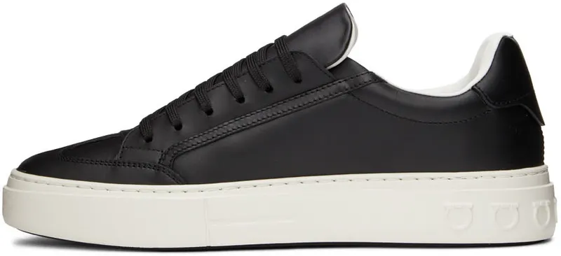 Salvatore Ferragamo Black Gancini Sneaker (697633 02B227010)