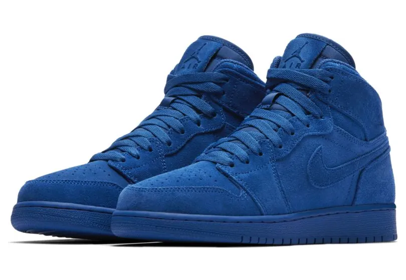 Air Jordan 1 Retro High GS ‘Blue Suede’ Team Royal/Team Royal (705300-404)