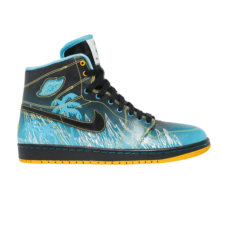 Jordan 1 Retro Doernbecher Mr. Boober Black/Vivid Blue-White-Varsity Maize (345204-041)