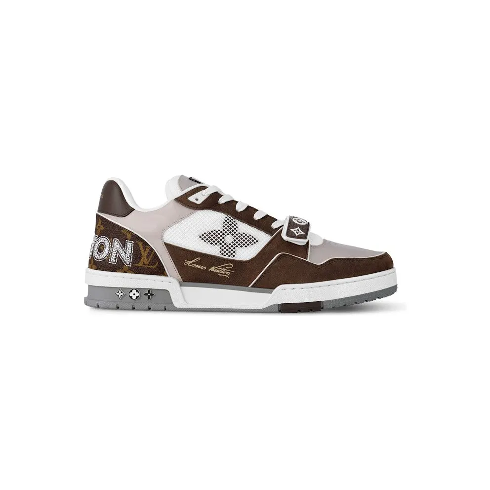 Louis Vuitton LV Trainer Brown Beige White (1AC51J)