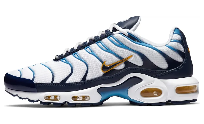 Nike Air Max Plus “White / University Gold / University Blue / Midnight Navy” (CT1094-100)