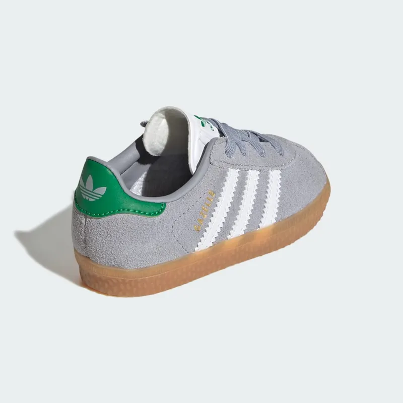 Adidas Gazelle Comfort Closure with Elastische Veters Kids Halo Silver / Cloud White / Green (JQ6002)